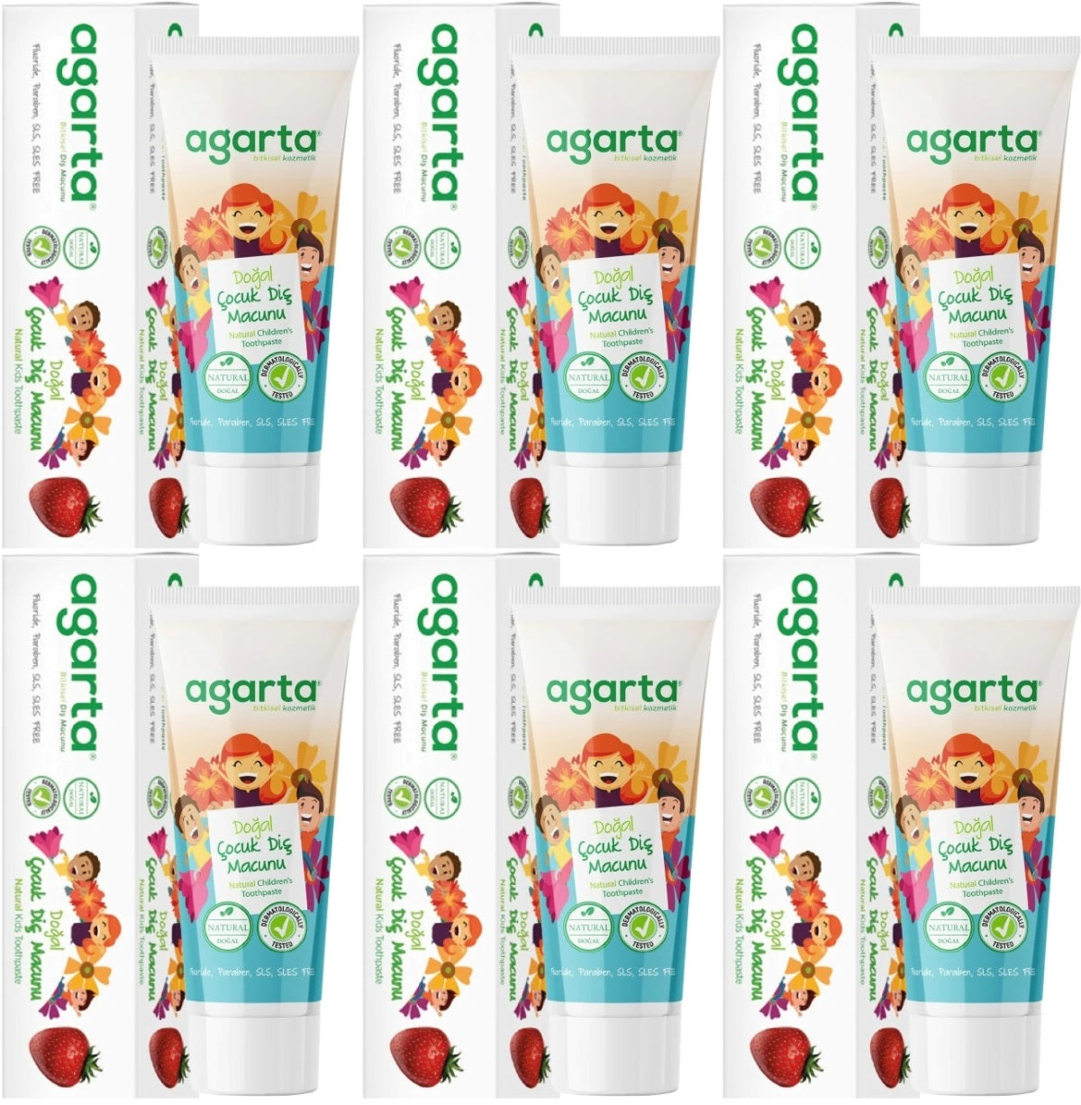 Agarta Doğal Diş Macunu 75ML Çocuk (6 Lı Set)