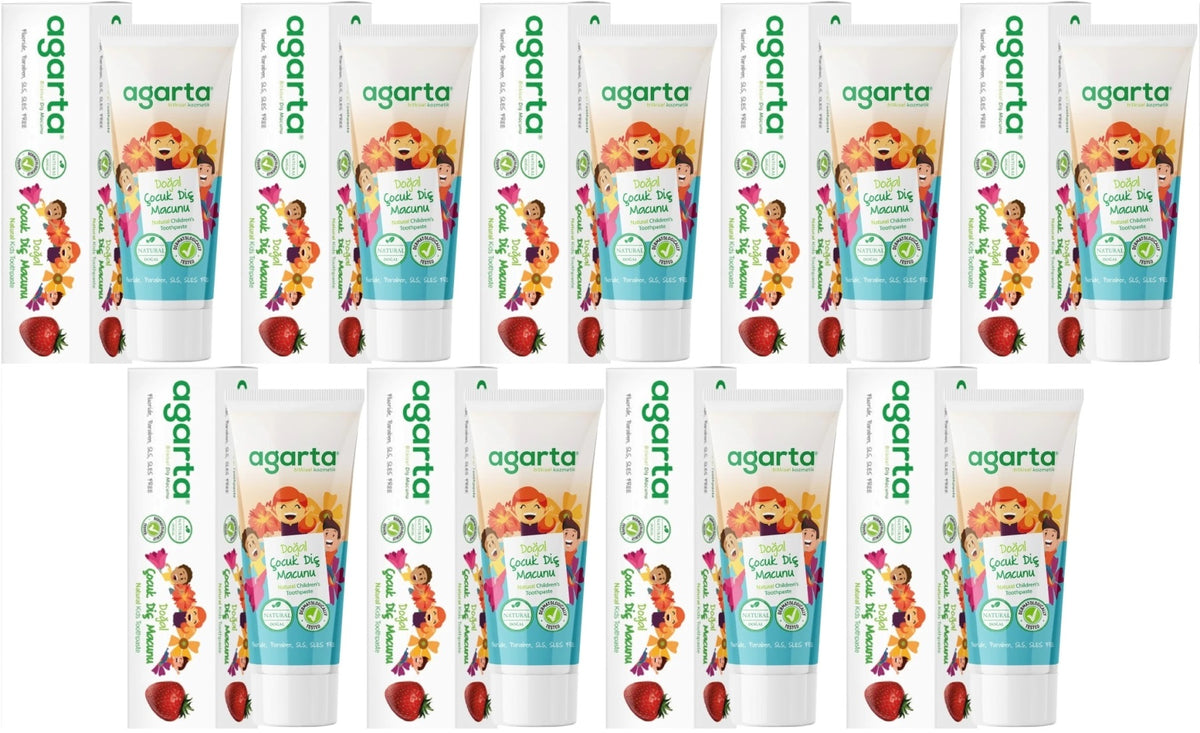 Agarta Doğal Diş Macunu 75ML Çocuk (9 Lu Set)