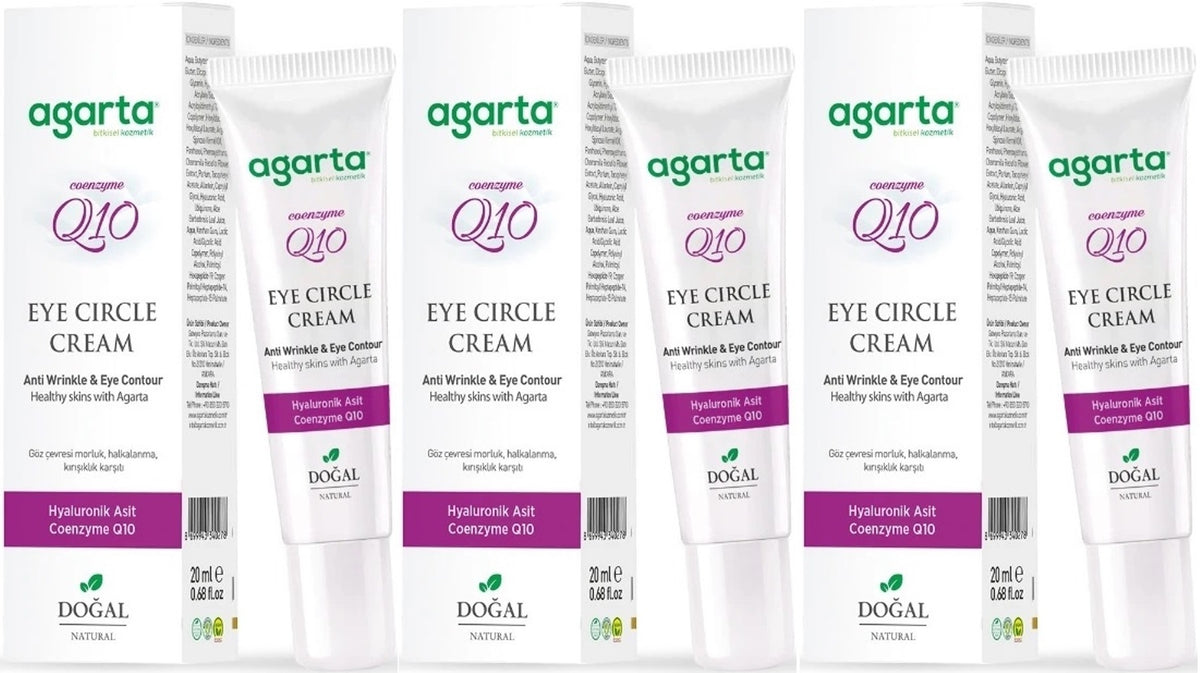 Agarta Doğal Göz Altı Kırışıklık ve Koyu Halka Yaşlandırma Karşıtı Antiaging Kremi 20 ML (3 Lü Set)