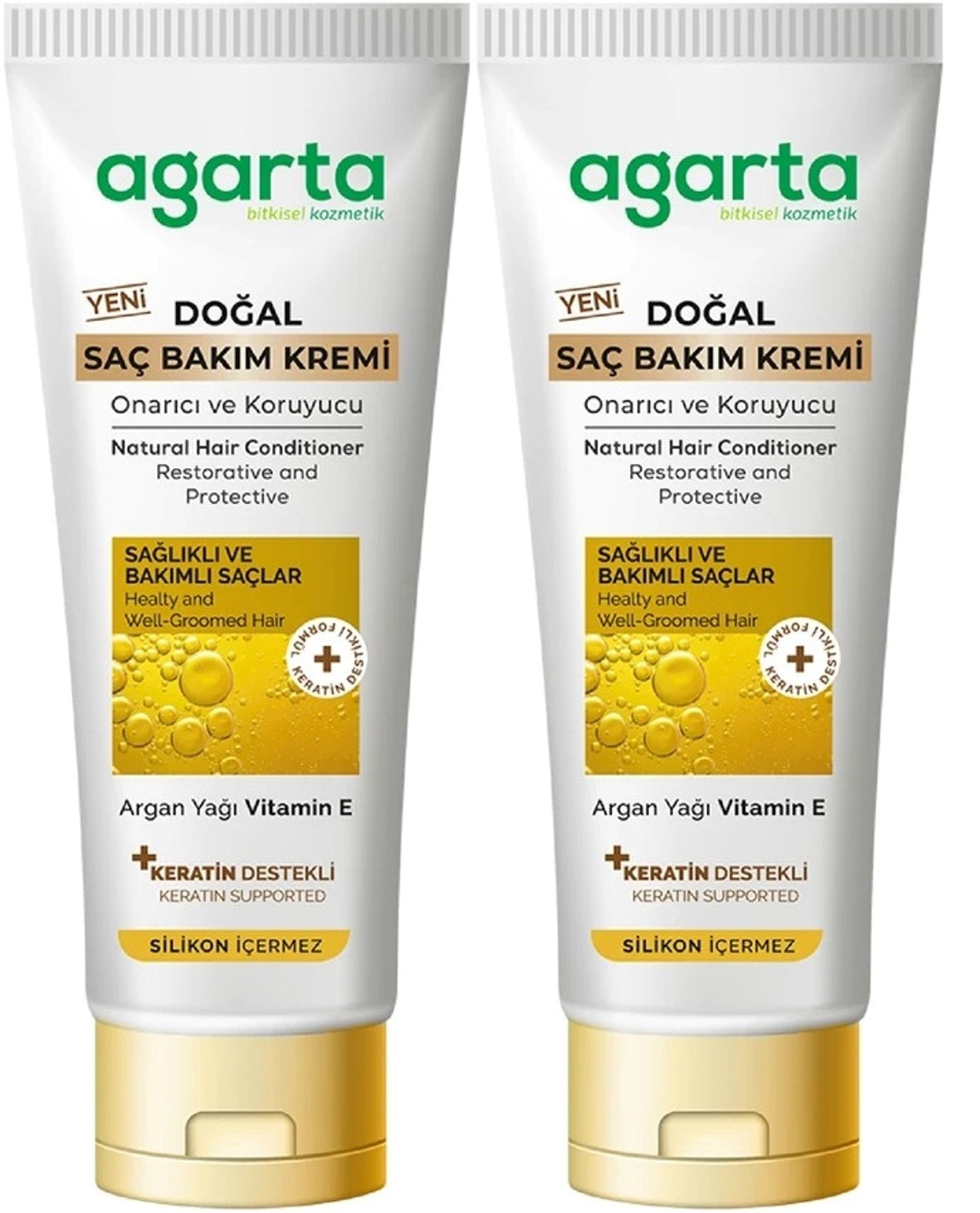 Agarta Doğal Güçlü Bakım Saç Güzelleştirici Krem 250 ML (2 Li Set)
