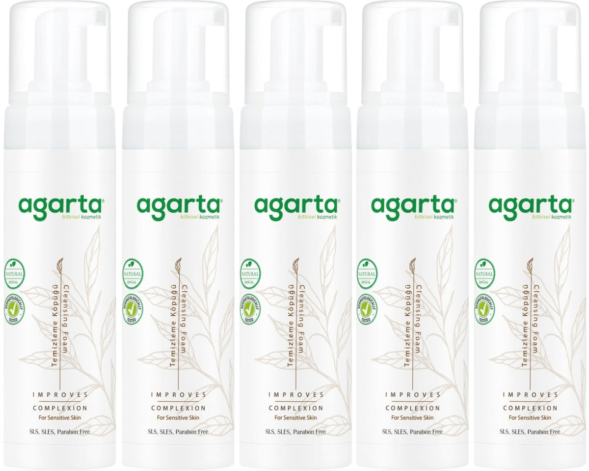 Agarta Doğal Yüz Temizleme Köpüğü 225ML (5 Li Set)