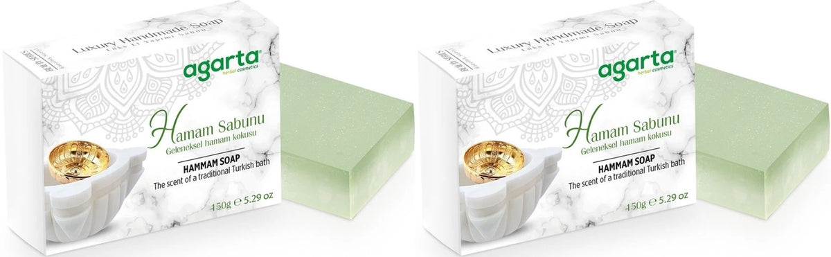 Agarta El Yapımı Doğal Sabun 150GR Hamam (2 Li Set)