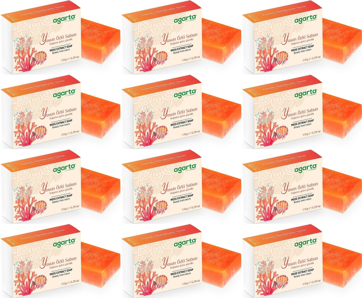 Agarta El Yapımı Doğal Sabun 150GR Yosun Özlü (12 Li Set)