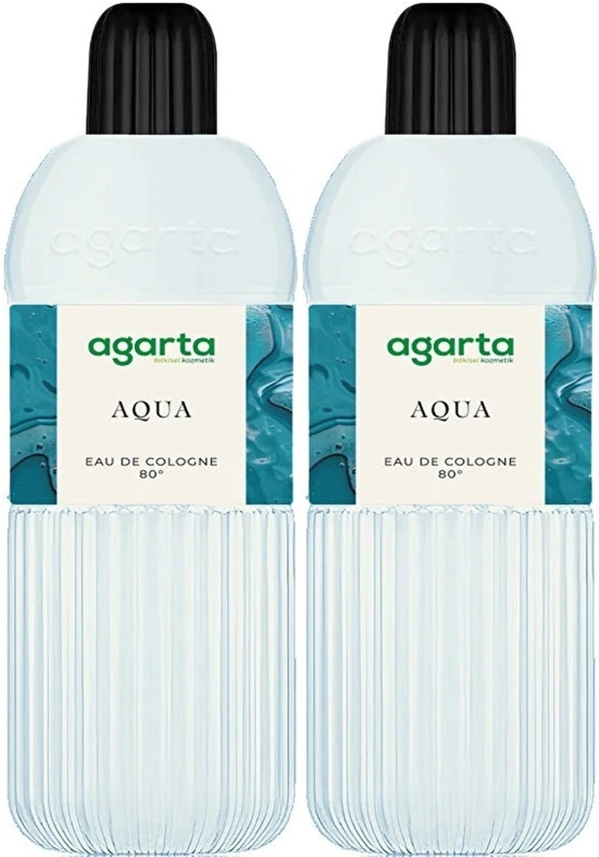 Agarta Kolonya 400 ML Aqua 80 Derece Pet Şişe (2 Li Set)