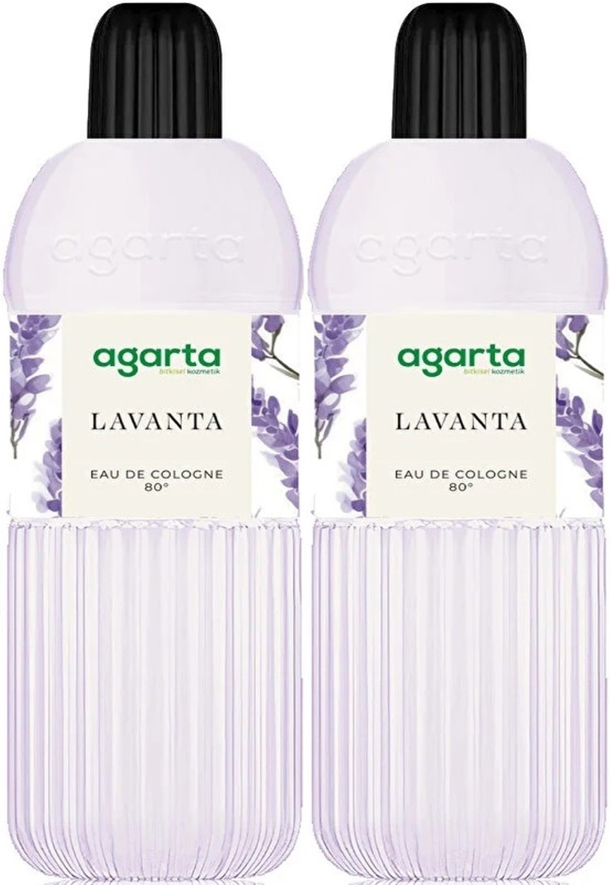 Agarta Kolonya 400 ML Lavanta 80 Derece Pet Şişe (2 Li Set)