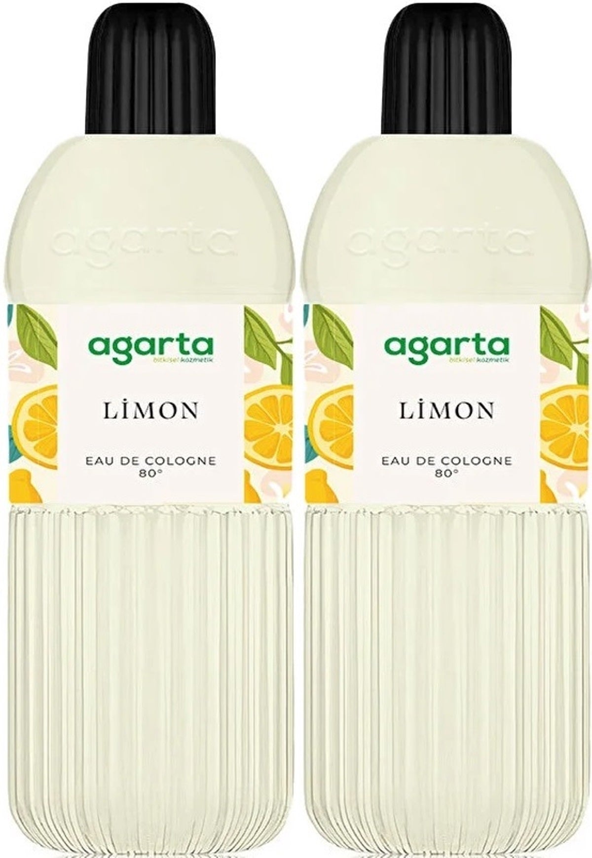 Agarta Kolonya 400 ML Limon 80 Derece Pet Şişe (2 Li Set)