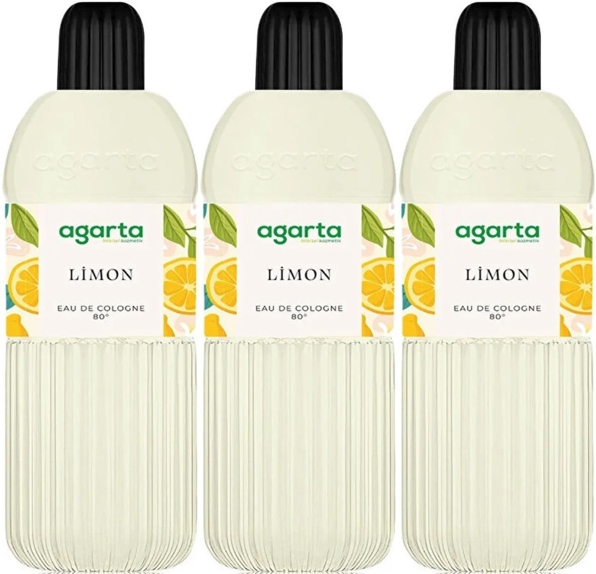 Agarta Kolonya 400 ML Limon 80 Derece Pet Şişe (3 Lü Set)