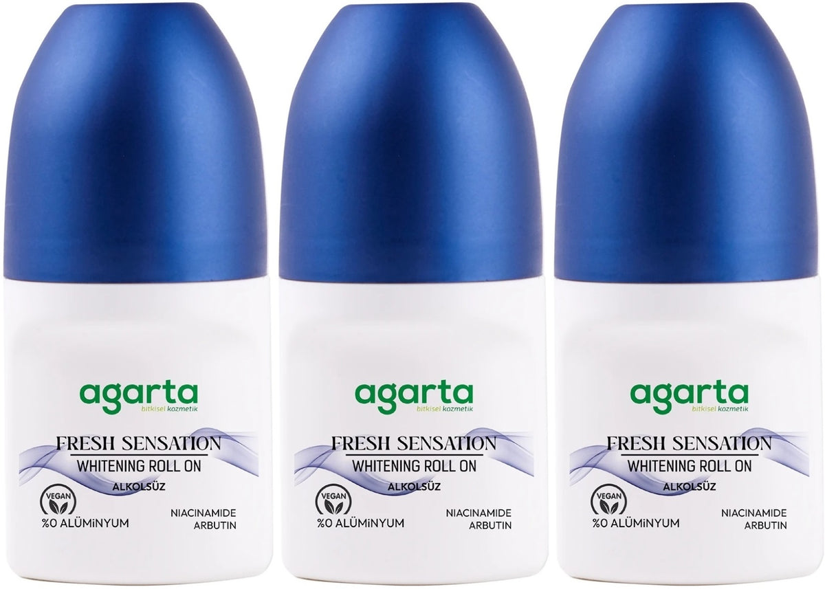 Agarta Roll-On Erkek 50 ML Fresh Sensatıon (24 Saat Etkili Ter Kokusu Önleyici) (3 Lü Set)