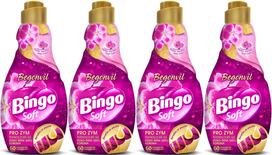 Bingo Soft Çamaşır Yumuşatıcı Konsantre 1440ML Begonvil (4 Lü Set)