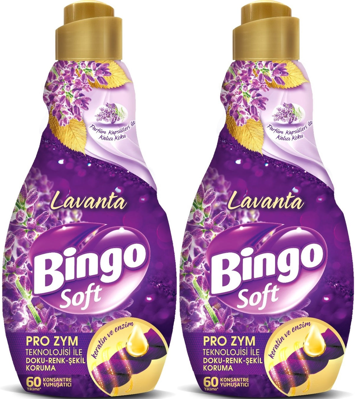 Bingo Soft Çamaşır Yumuşatıcı Konsantre 1440ML Lavanta (2 Li Set)