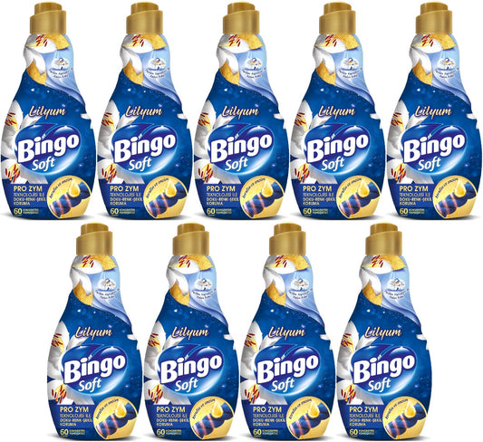 Bingo Soft Çamaşır Yumuşatıcı Konsantre 1440ML Lilyum (9 Lu Set)