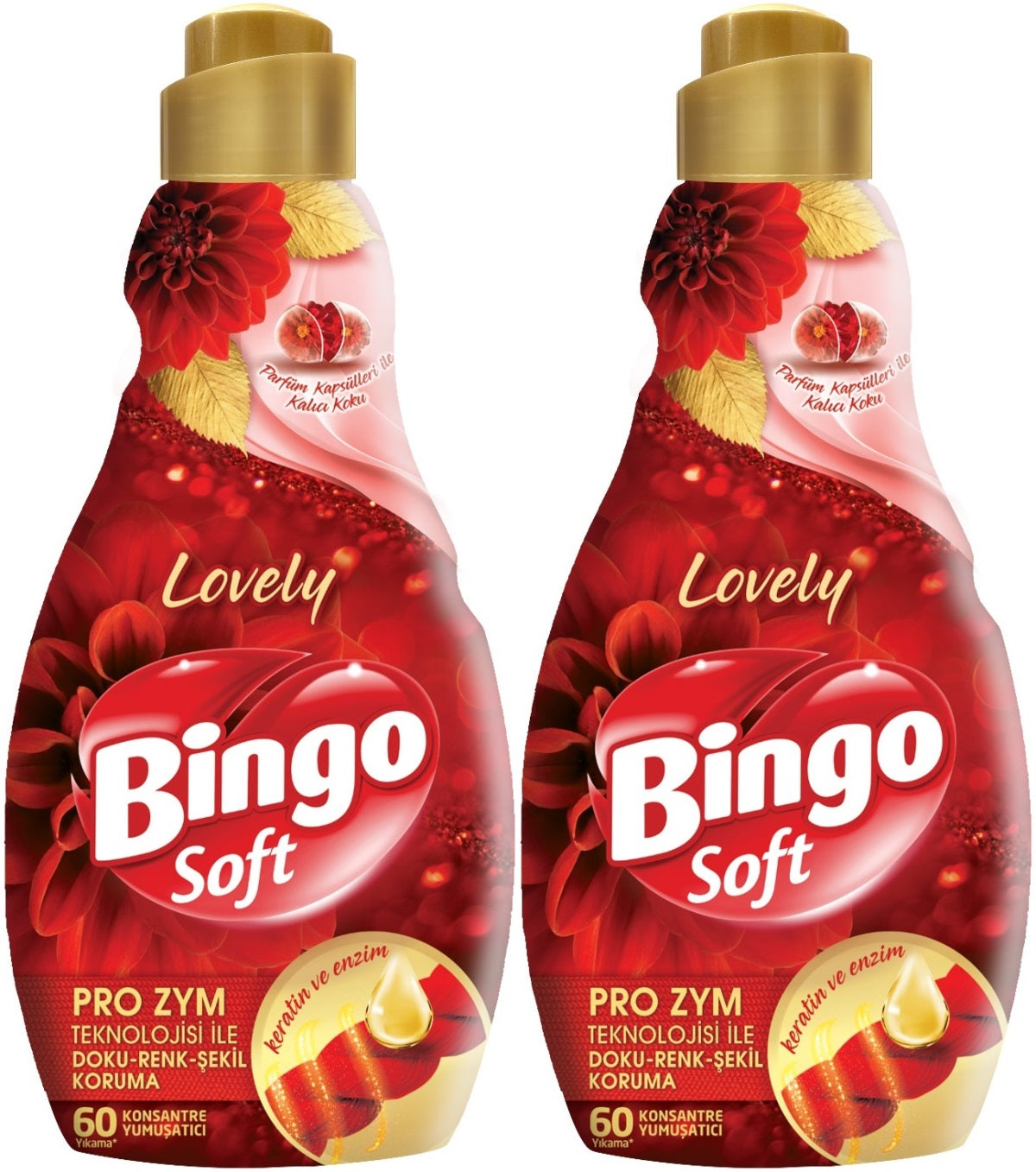Bingo Soft Çamaşır Yumuşatıcı Konsantre 1440ML Lovely (2 Li Set)