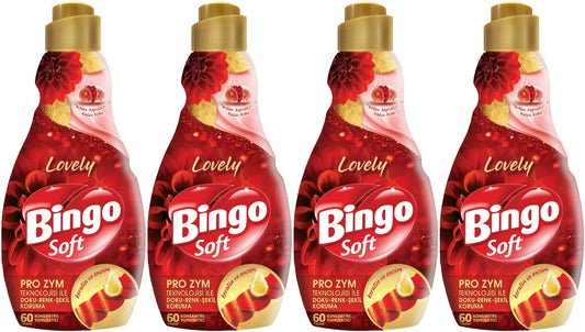 Bingo Soft Çamaşır Yumuşatıcı Konsantre 1440ML Lovely (4 Lü Set)