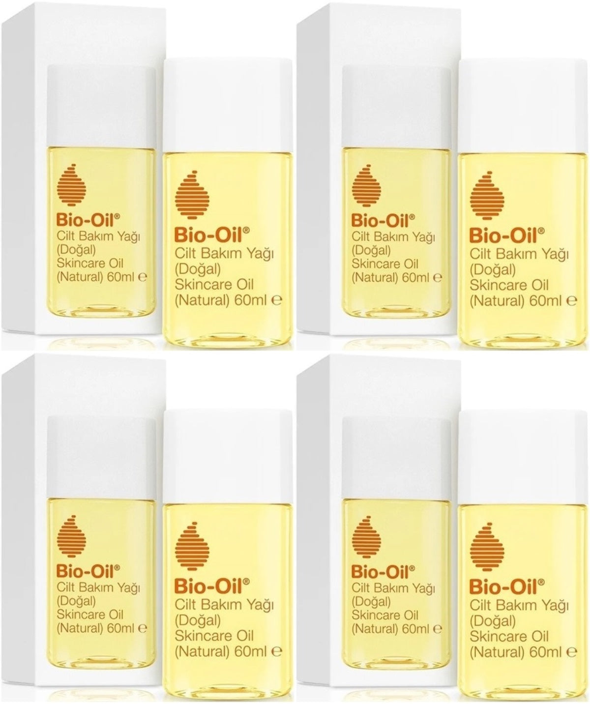 Bio-Oil %100 Natural Çatlak Karşıtı & Leke Karşıtı Nemlendirici Doğal Cilt Bakım Yağı 60ML (4Lü Set)