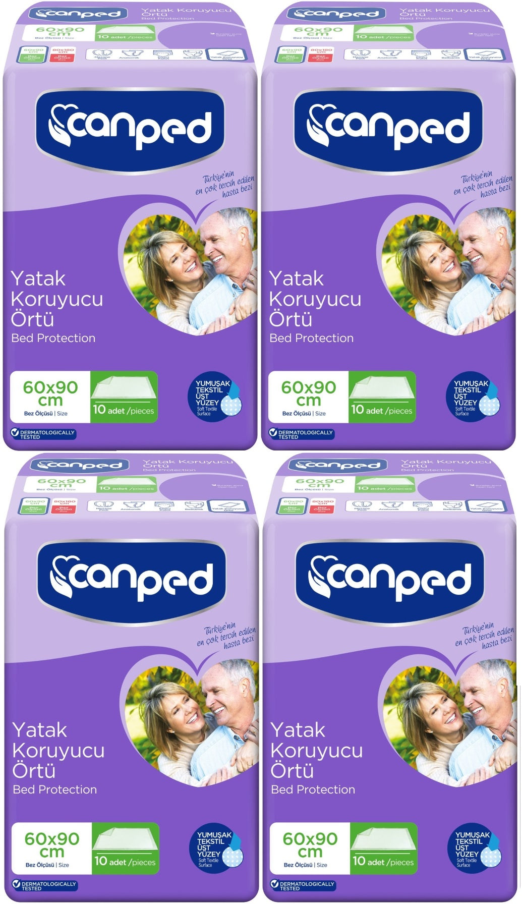 Canped Yetişkin Yatak Koruyucu Örtü 60*90 CM 40 Adet (4PK*10)