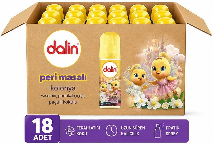 Dalin Bebek Kolonyası 150ML Peri Masalı (Yasemin-Portakal Çiceği-Paçuli Kokulu) (18 Li Set)
