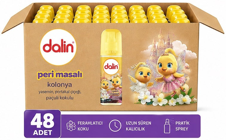 Dalin Bebek Kolonyası 150ML Peri Masalı (Yasemin-Portakal Çiceği-Paçuli Kokulu) (48 Li Set)