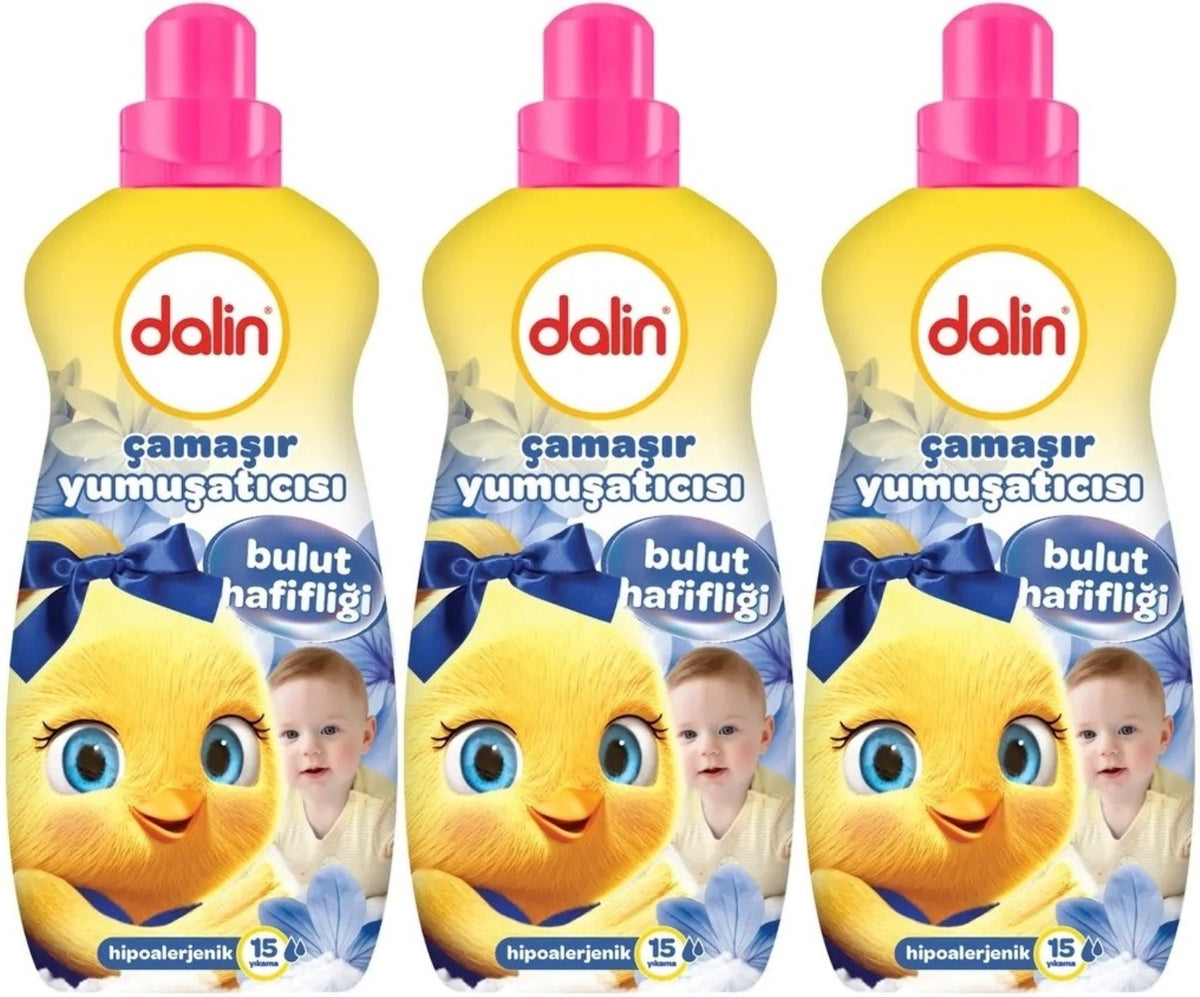 Dalin Çamaşır Yumuşatıcı 1500ML Bulut Hafifliği (Hipoalerjenik) (3 Lü Set)
