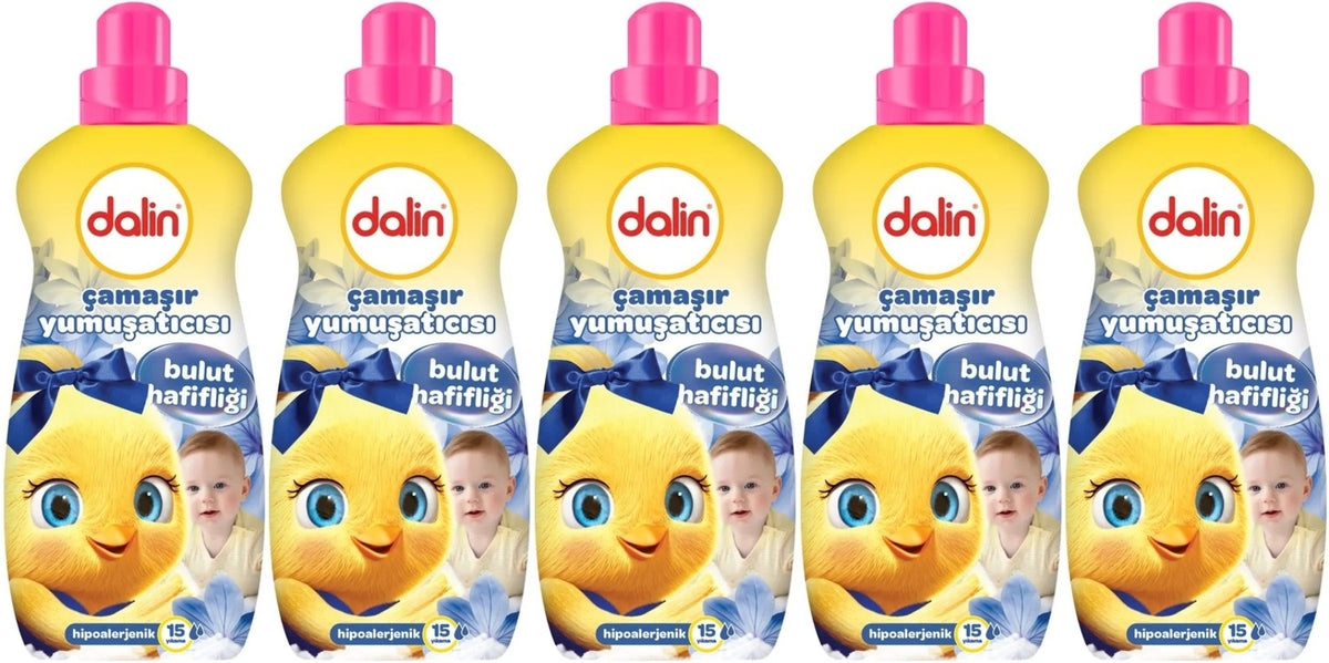Dalin Çamaşır Yumuşatıcı 1500ML Bulut Hafifliği (Hipoalerjenik) (5 Li Set)