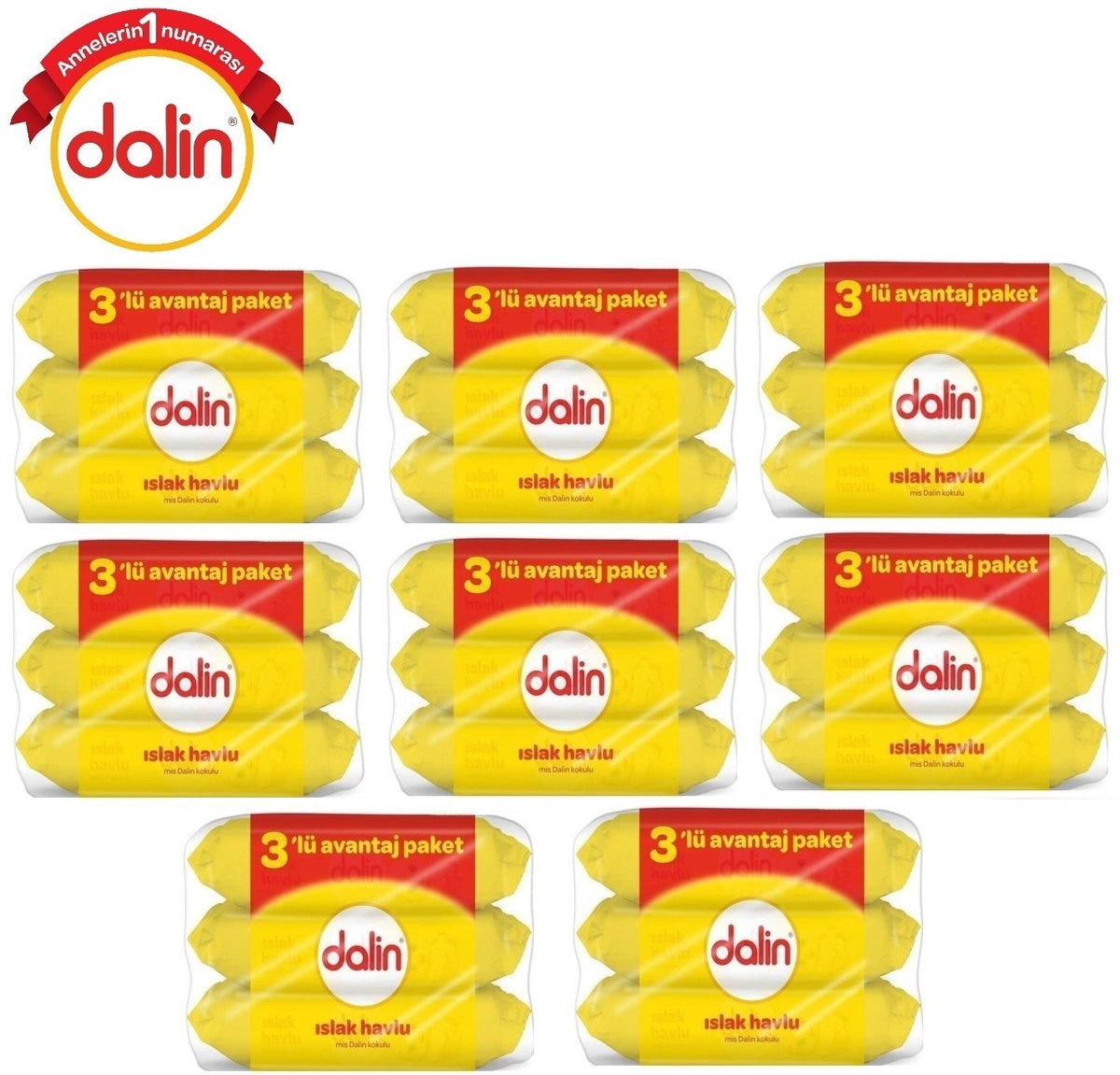Dalin Islak Havlu Mendil Klasik 56 Yaprak 24 Lü Set (1344 Yaprak)