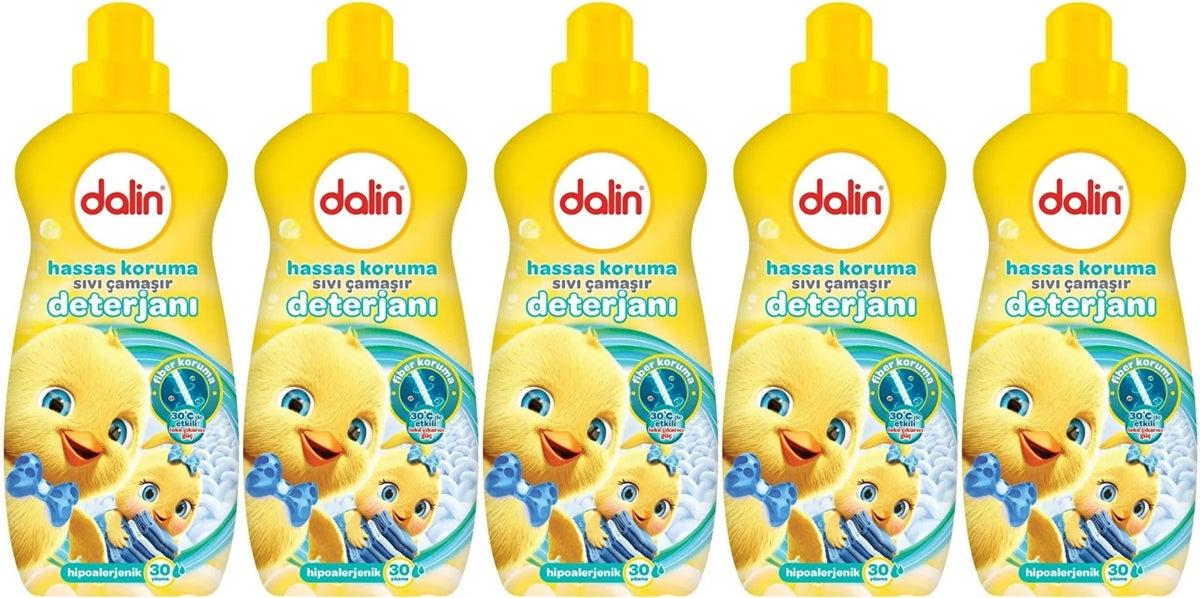 Dalin Sıvı Çamaşır Deterjanı 1500 ML Hassas Koruma (Hipoalerjenik) (5 Li Set)