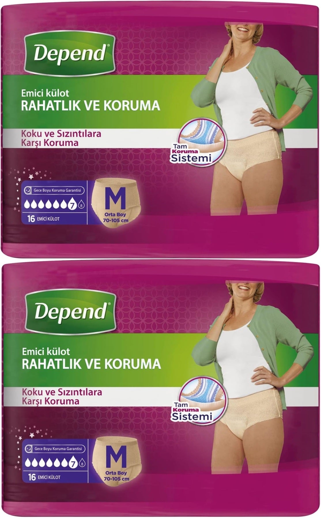 Depend Emici Külot Yetişkin Bezi Avantaj Pk Orta Kadın 32 Adet