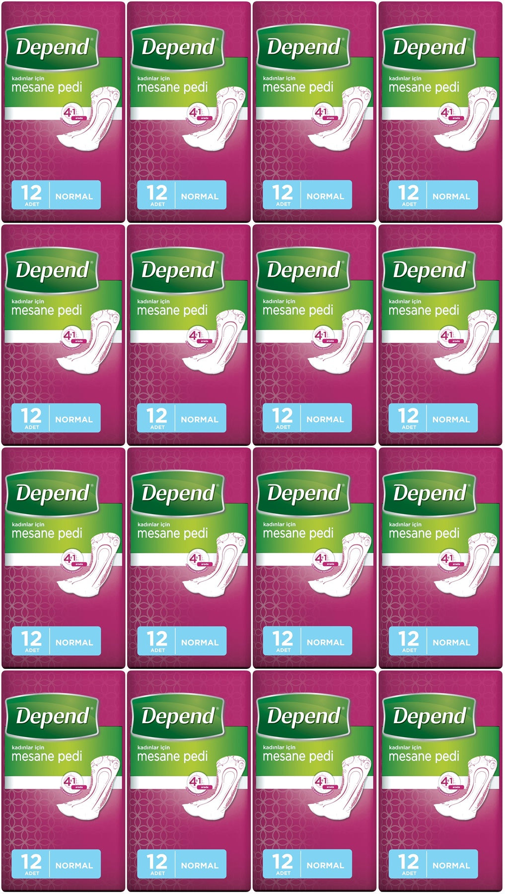 Depend Mesane Pedi Kadın Normal 192 Adet