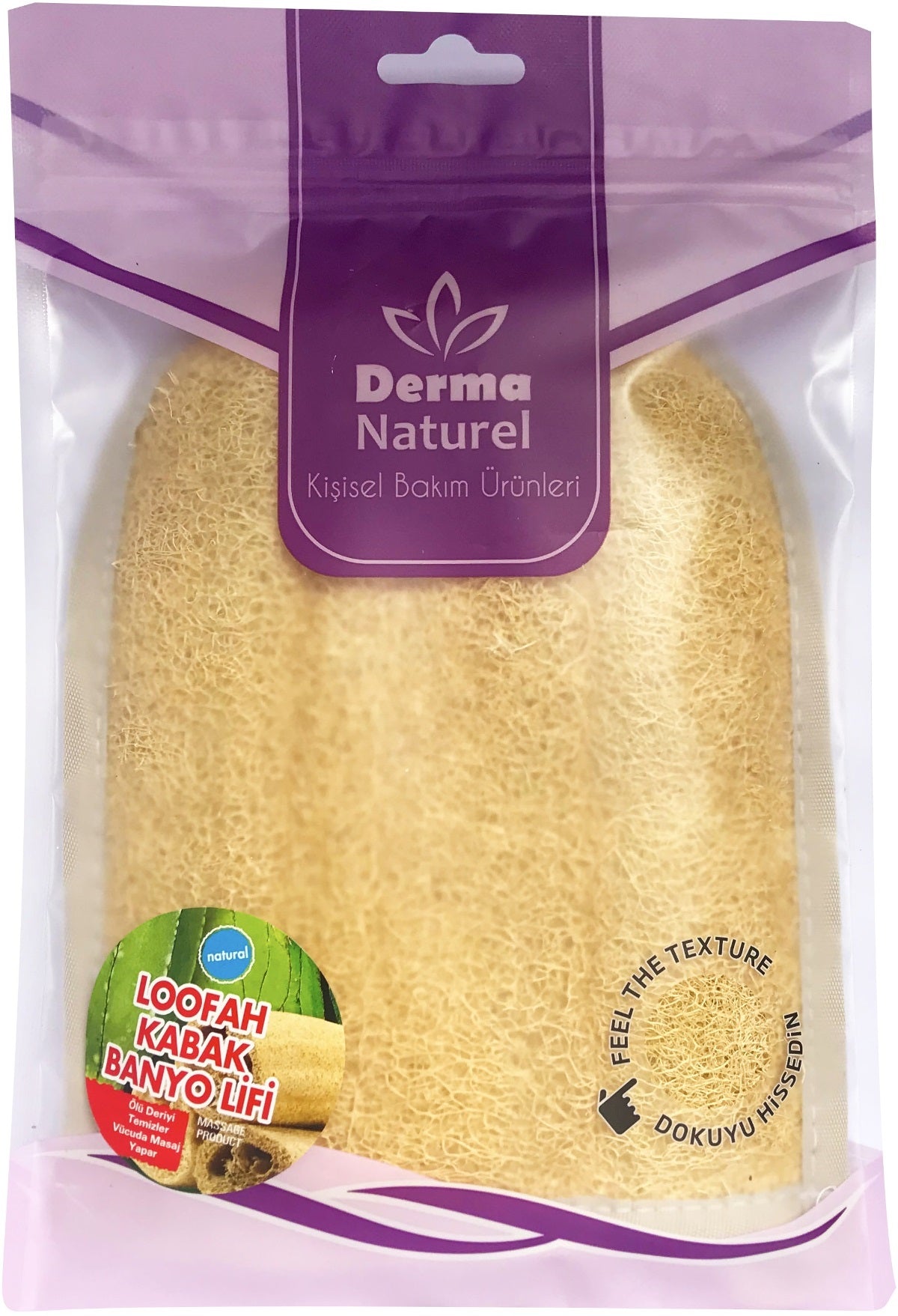 Derma Naturel Loofah Kabak Havlu Banyo Eldiveni (15*24CM) MS-11