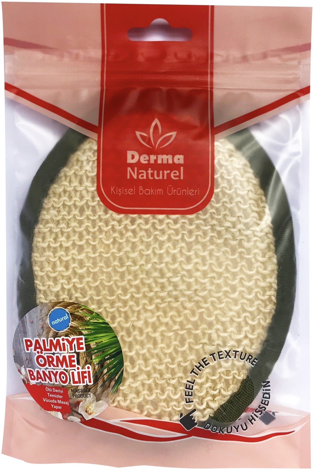 Derma Naturel Örme Banyo Yüz Lifi (15*24CM) MS-02