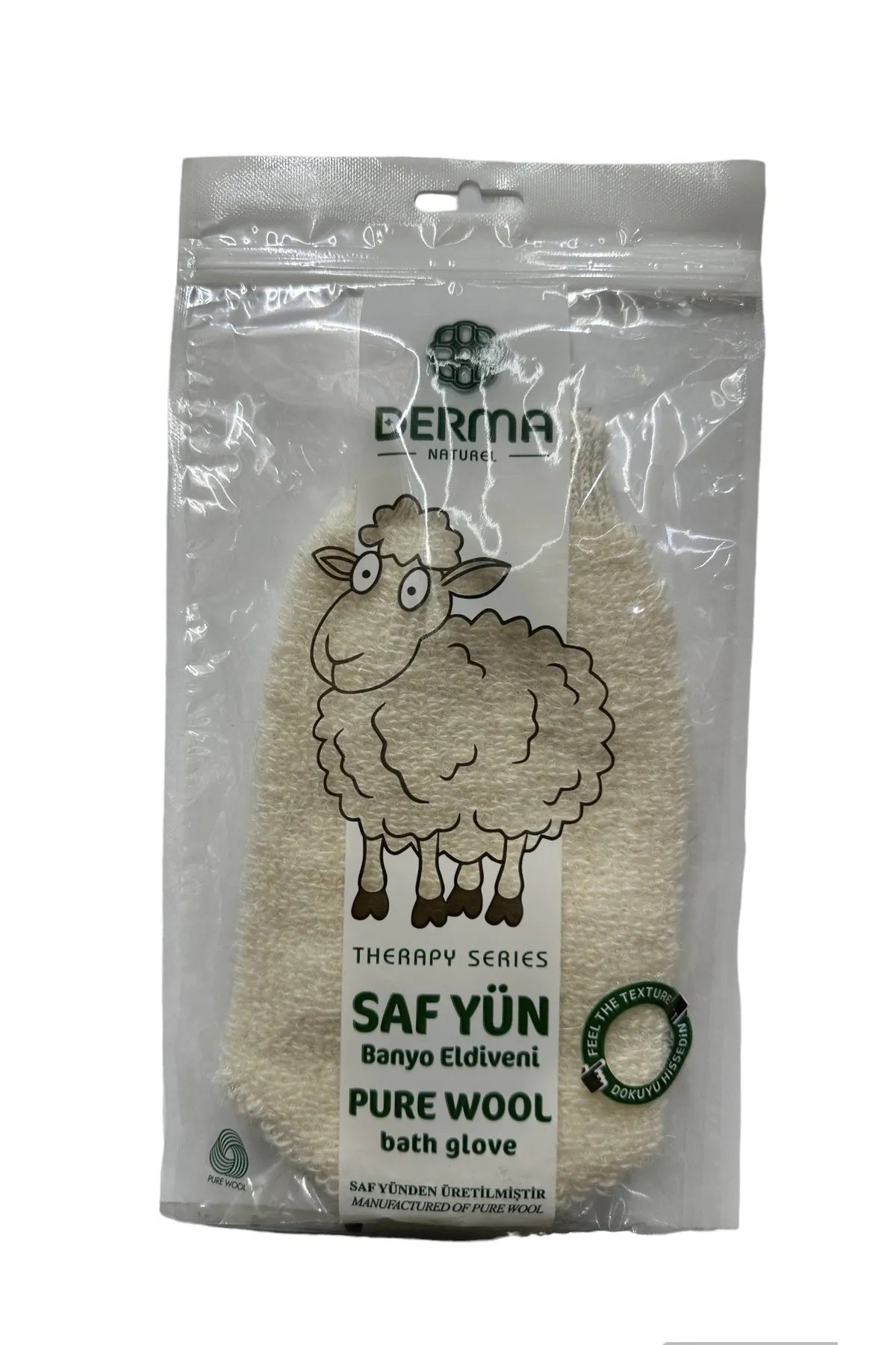 Derma Naturel Therapy Saf Yün Banyo Eldiveni T-485