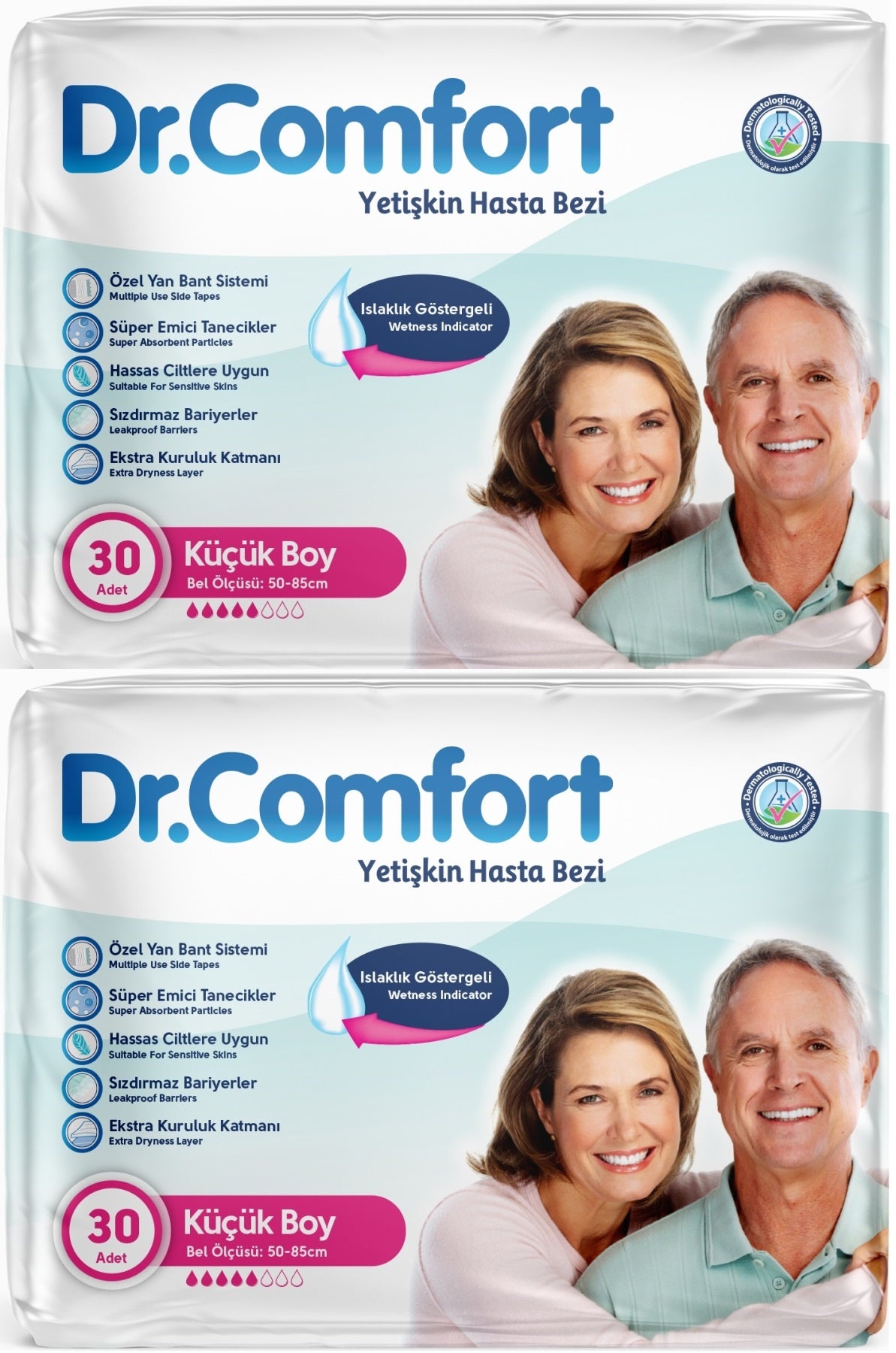 Dr.Comfort Yetişkin Bezi Bel Bantlı Tekstil Yüzeyli M - Orta - Medium 60 Adet
