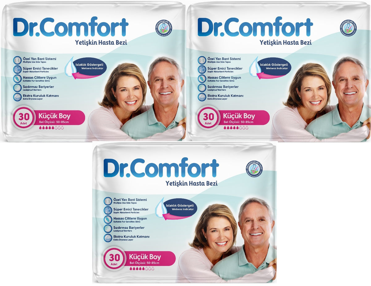 Dr.Comfort Yetişkin Bezi Bel Bantlı Tekstil Yüzeyli M - Orta - Medium 90 Adet
