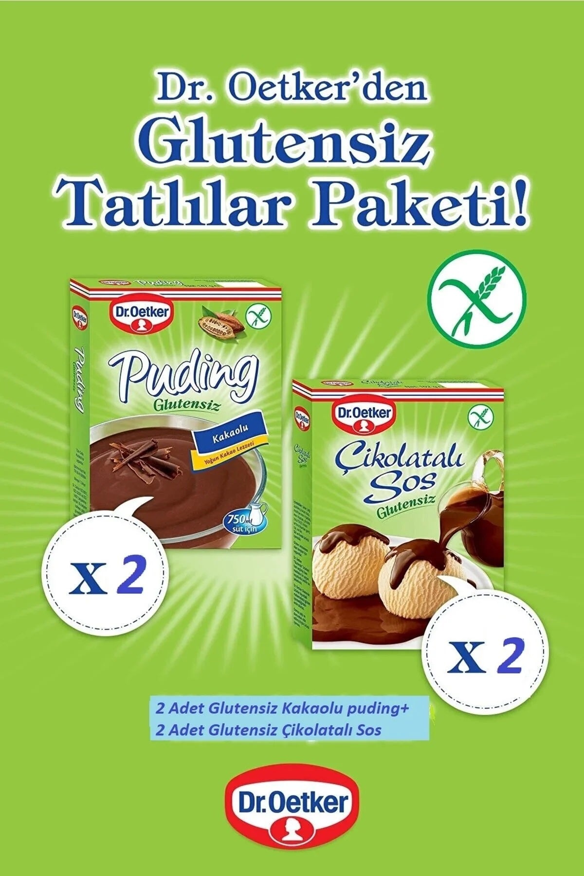 Dr. Oetker Glutensiz Avantaj Paketi Karma Set (2 Çeşit - 4 Parça)