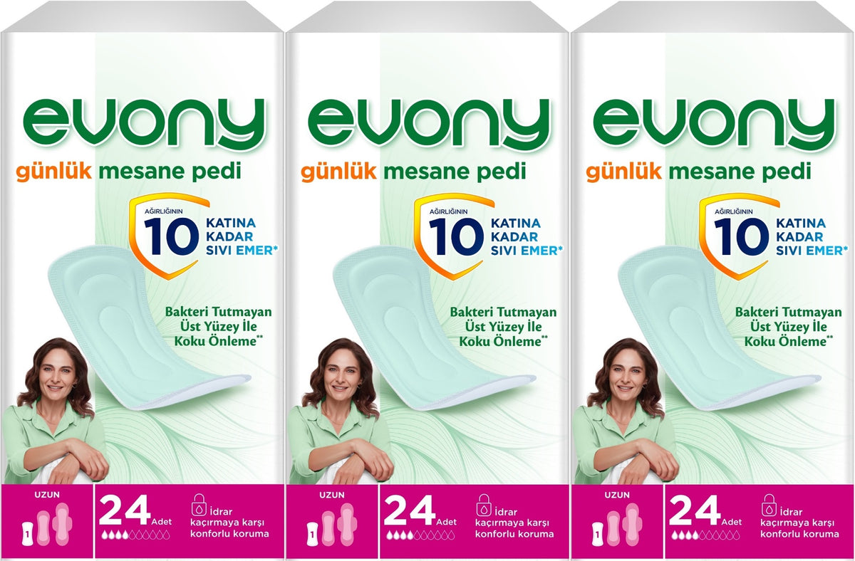 Evony Günlük Mesane Pedi Uzun 72 Adet (3PK*24)