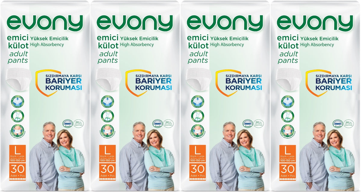 Evony Yetişkin Bezi Emici Külot L - Büyük - Large 120 Adet