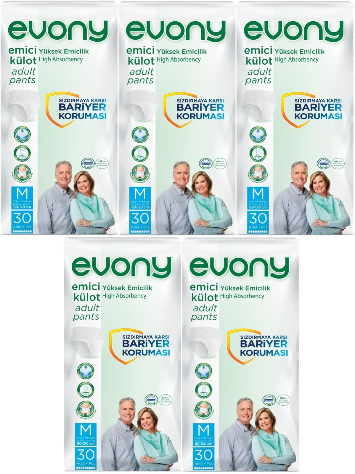 Evony Yetişkin Bezi Emici Külot M - Orta - Medium 150 Adet