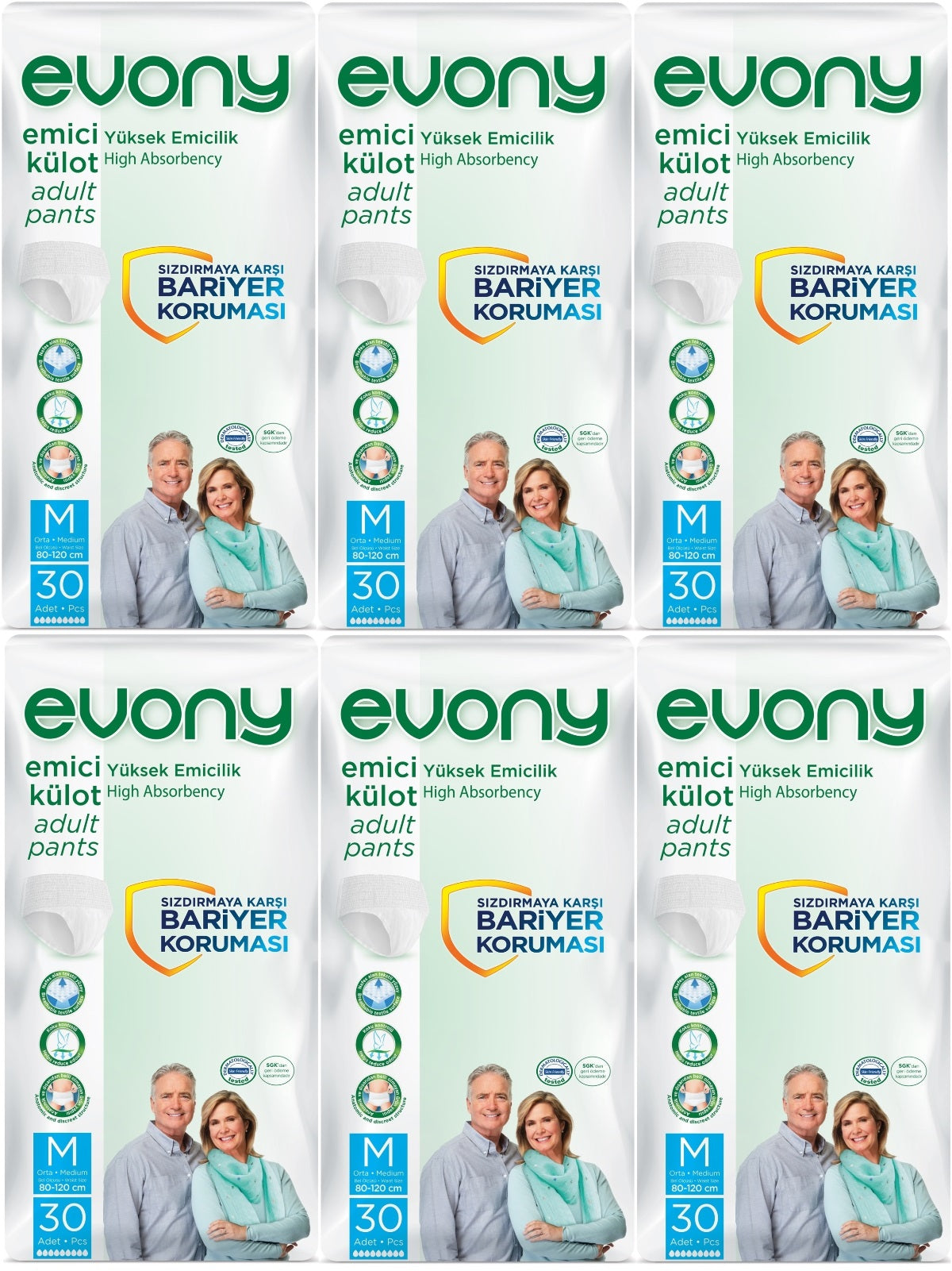 Evony Yetişkin Bezi Emici Külot M - Orta - Medium 180 Adet