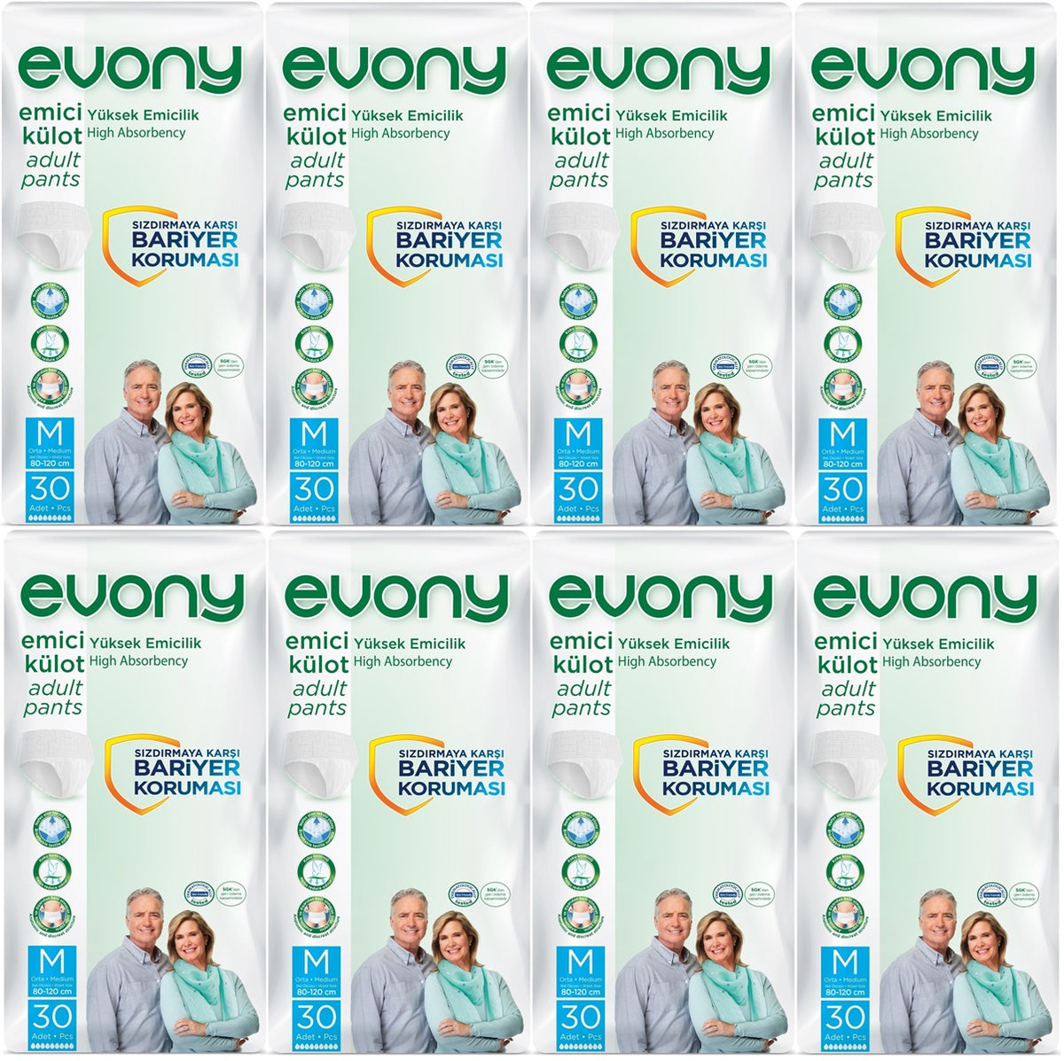 Evony Yetişkin Bezi Emici Külot M - Orta - Medium 240 Adet