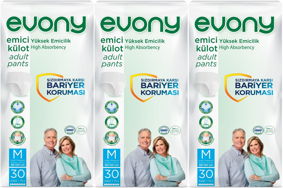 Evony Yetişkin Bezi Emici Külot M - Orta - Medium 90 Adet