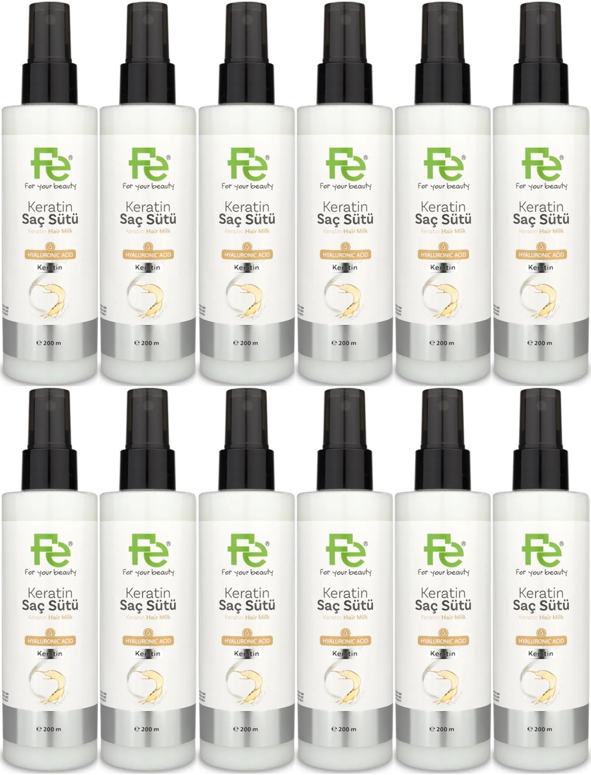 Fe Keratin Saç Sütü 200ML (12 Li Set)