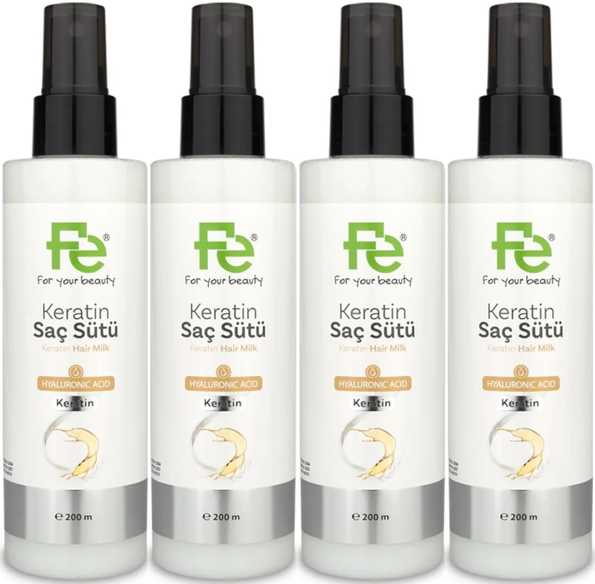 Fe Keratin Saç Sütü 200ML (4 Lü Set)