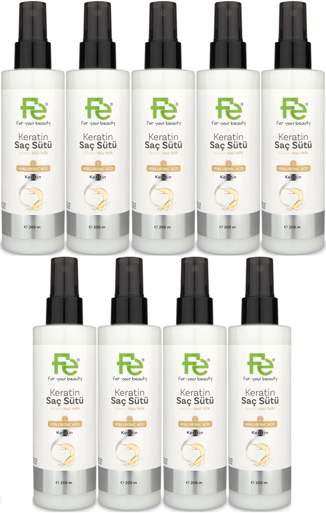 Fe Keratin Saç Sütü 200ML (9 Lu Set)