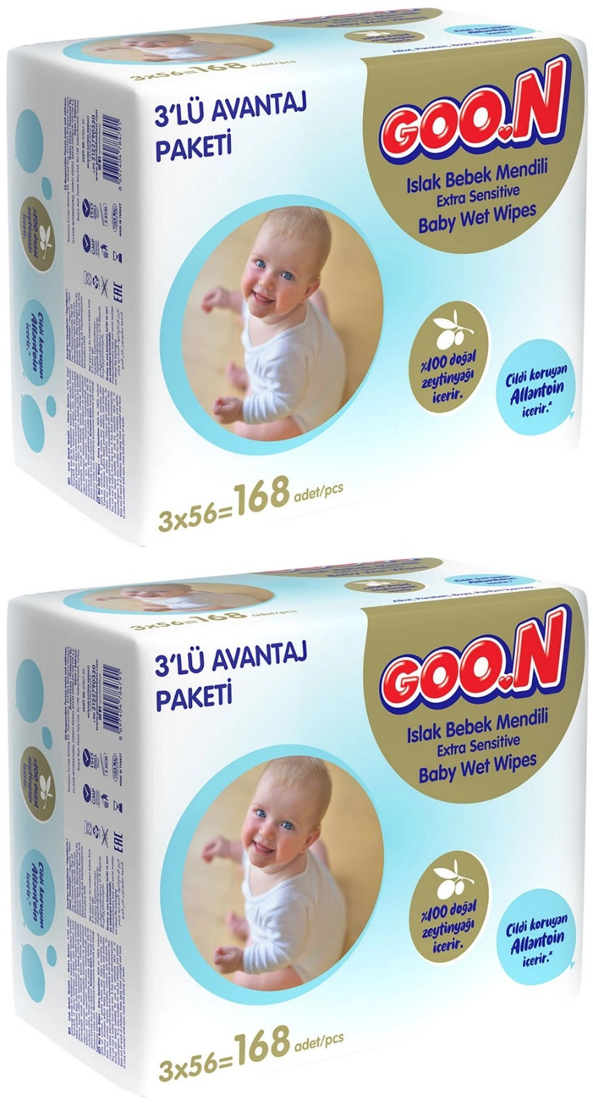 Goon Islak Havlu Mendil 56 Yaprak Sensitive Hassas Cilt 6 Lı Set (2PK*3) 336 Yaprak