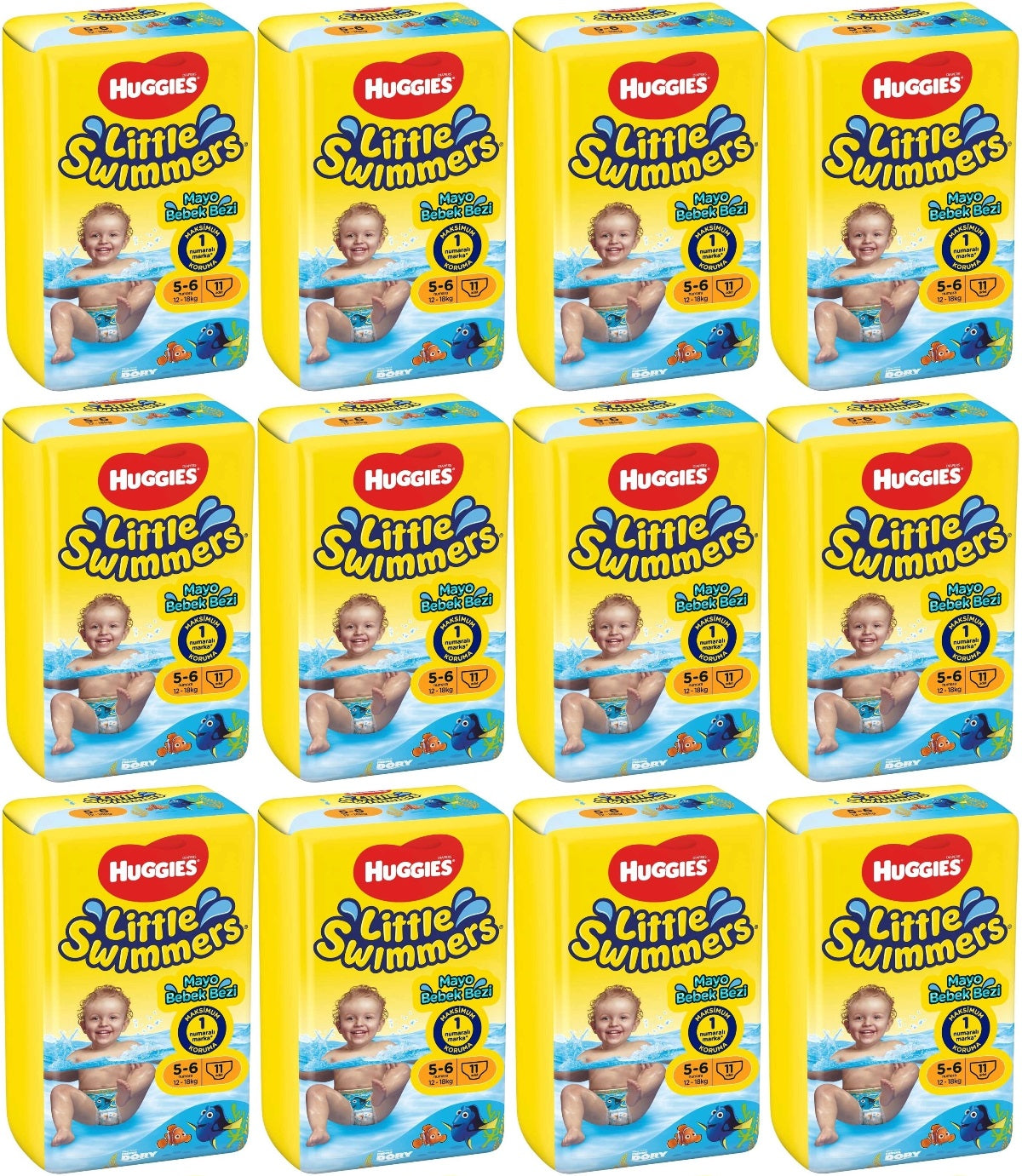 Huggıes Little Swımmers Mayo Bebek Bezi 5-6 Beden 12-18 KG 132 Adet 12PK*11
