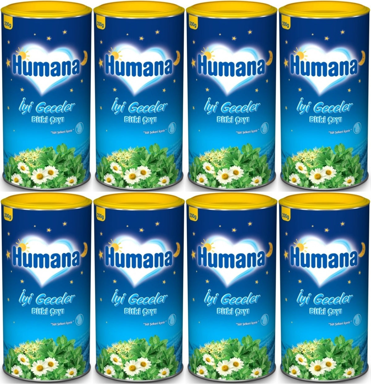 Humana İyi Geceler Çayı 200GR (Melisa Yağı İçeren Karışık Bitki İçecek Tozu) (8 Li Set)
