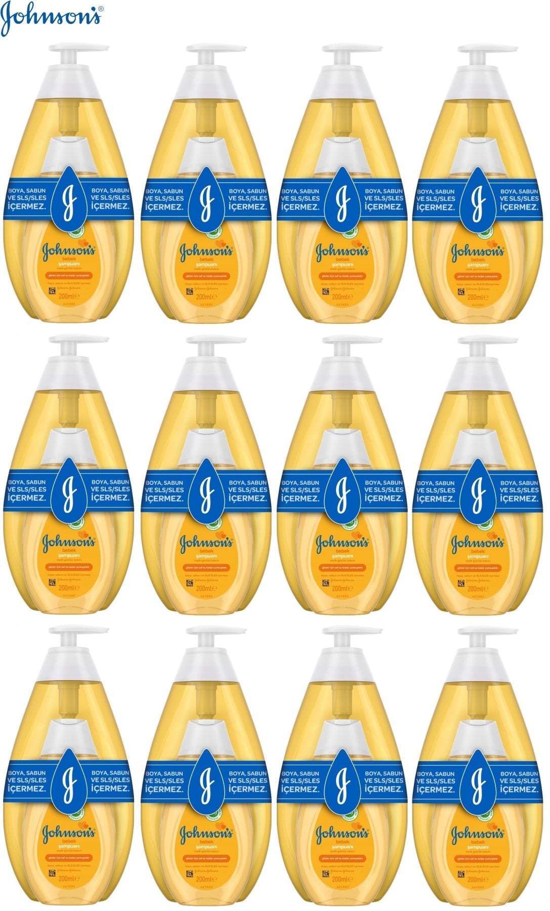 Johnsons Baby Bebek Şampuanı Klasik 750ML+200 Hediye (12 Li Set)