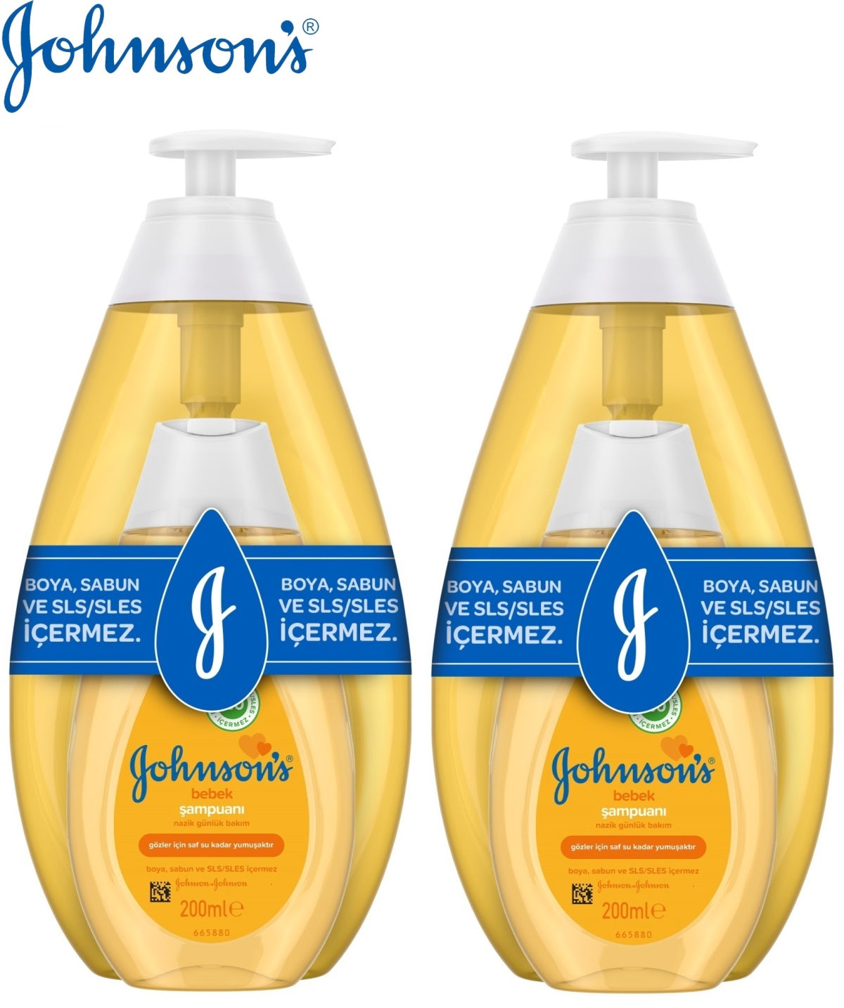 Johnsons Baby Bebek Şampuanı Klasik 750ML+200 Hediye (2 Li Set)