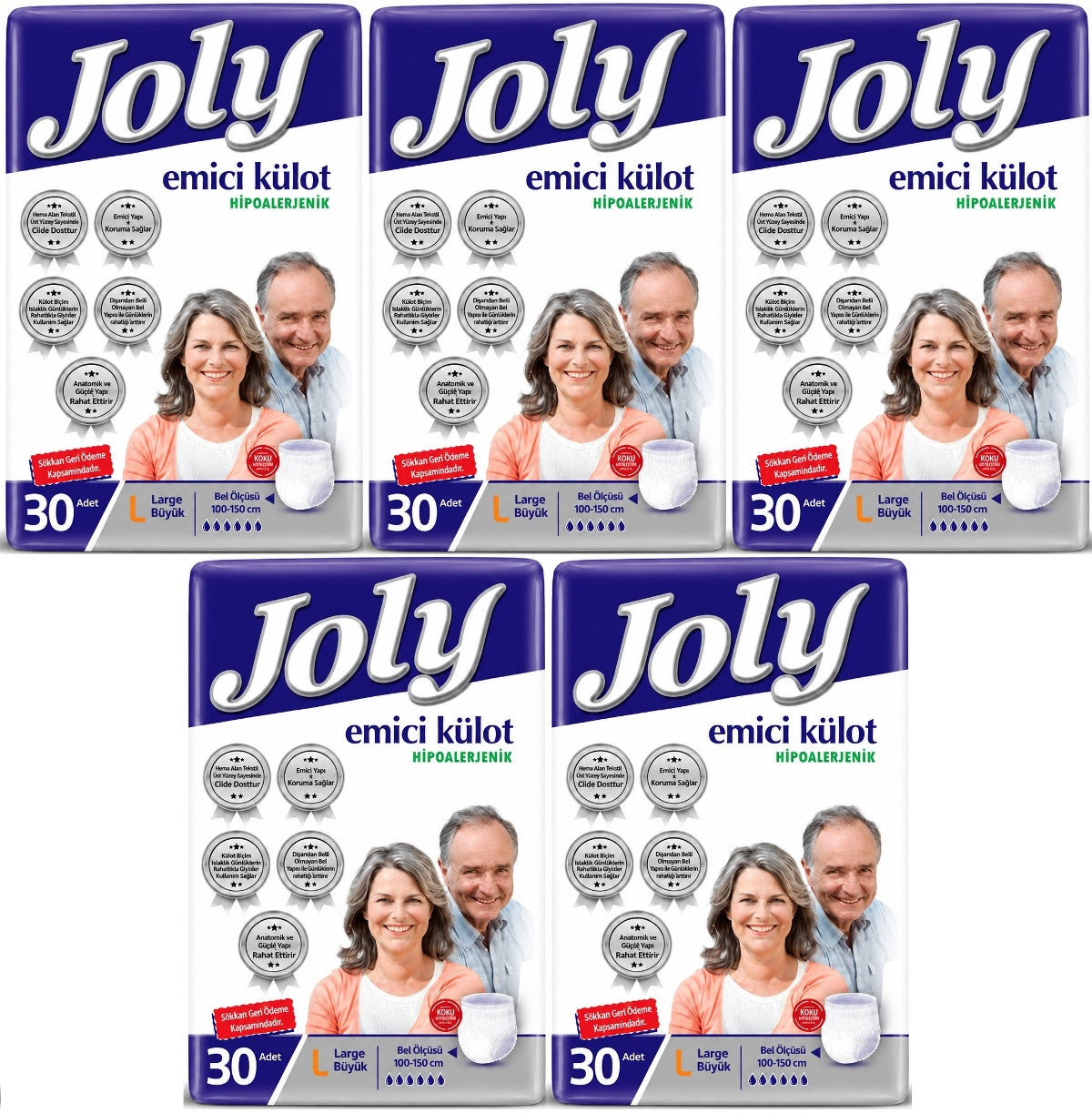 Joly Emici Külot Yetişkin Bezi L - Büyük - Large 150 Adet