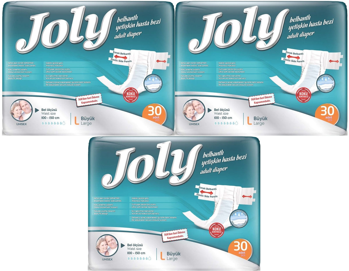 Joly Yetişkin Bezi Bel Bantlı L - Büyük - Large 90 Adet