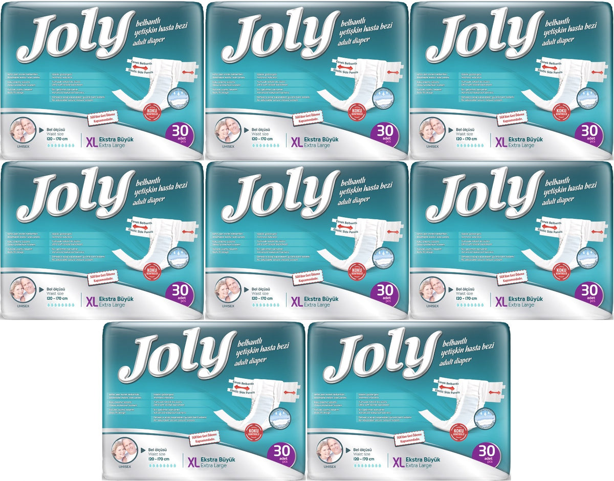 Joly Yetişkin Bezi Bel Bantlı XL - Ekstra Large - Extra Large 240 Adet